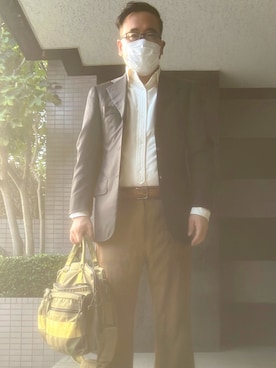 「BRIEFING（ブリーフィング）のアイテム」を使った、フラッシュさん（メンズ・170cm）の秋コーディネート