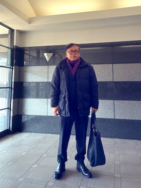 「MOSCOT（モスコット）のアイテム」を使った、フラッシュさん（メンズ・170cm）の冬コーディネート