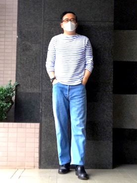 「真夏のアクティブスタイル」｜「アイテム（ローファー）」を使った、フラッシュさん（メンズ・170cm）の夏コーディネート