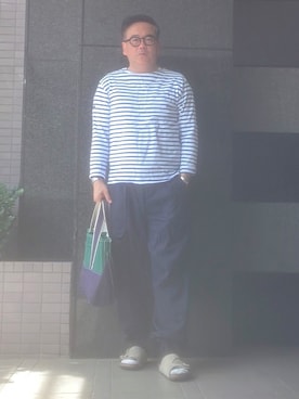 「SAINT JAMES（セントジェームス）のアイテム」を使った、フラッシュさん（メンズ・170cm）の夏コーディネート