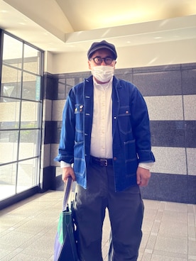 「アイテム（カバーオール）」を使った、フラッシュさん（メンズ・170cm）の秋コーディネート