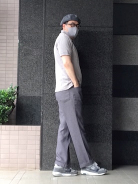 「weac.（ウィークス）のアイテム（ハンチング/ベレー帽）」を使った、フラッシュさん（メンズ・170cm）の夏コーディネート