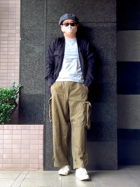 「SUPERGA（スペルガ）のアイテム」を使った、フラッシュさん（メンズ・170cm）の夏コーディネート