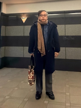 「SAINT JAMES（セントジェームス）のアイテム」を使った、フラッシュさん（メンズ・170cm）の冬コーディネート