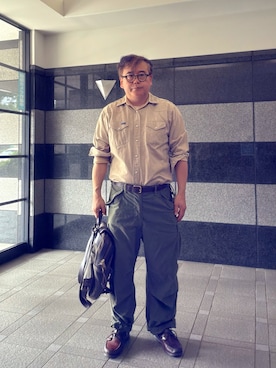 「FILSON（フィルソン）のアイテム」を使った、フラッシュさん（メンズ・170cm）の夏コーディネート