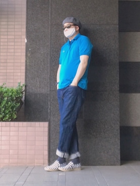 「weac.（ウィークス）のアイテム（ハンチング/ベレー帽）」を使った、フラッシュさん（メンズ・170cm）の夏コーディネート