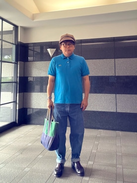 「LACOSTE（ラコステ）のアイテム」を使った、フラッシュさん（メンズ・170cm）の夏コーディネート