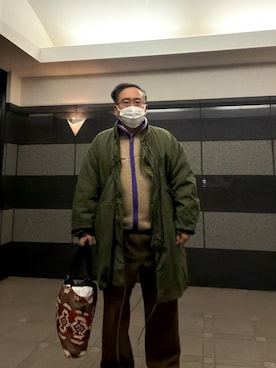 「アイテム（モッズコート）」を使った、フラッシュさん（メンズ・170cm）の冬コーディネート