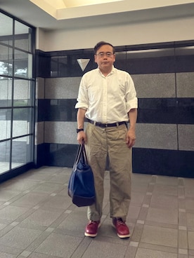 「BROOKS BROTHERS（ブルックスブラザーズ）のアイテム（シャツ/ブラウス、ホワイト系）」を使った、フラッシュさん（メンズ・170cm）の春コーディネート