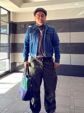 「アイテム（ハンチング/ベレー帽）」を使った、フラッシュさん（メンズ・170cm）の秋コーディネート