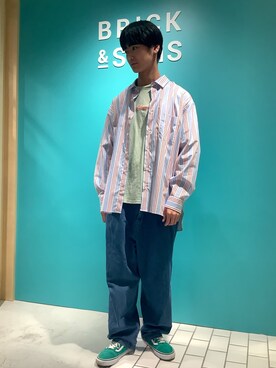 「BRICK & SONS（ブリックアンドサンズ）のアイテム」を使った、BRICK＆SONS 柏高島屋ステーションモール店さん（メンズ・171cm）の夏コーディネート