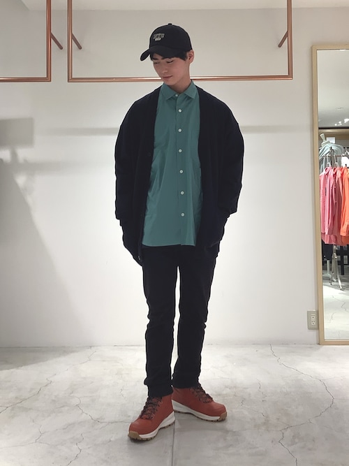 セール】リラックスバックプリーツシャツ＜シーグリーン