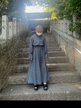 「NICE CLAUP（ナイスクラップ）のアイテム（ワンピース/ドレス）」を使った、ななさん（レディース・153cm）の夏コーディネート