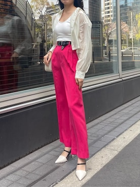 「162センチ」｜AKARIさん（レディース・162cm）の春コーディネート
