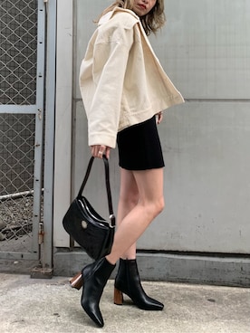 「162cm」｜「アイテム（ブルゾン）」を使った、AKARIさん（レディース・162cm）の冬コーディネート