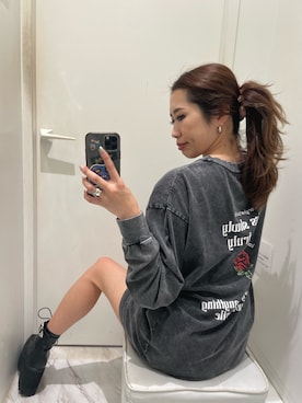 「バックロゴ」｜「アイテム（ブーツ）」を使った、AKARIさん（レディース・162cm）の冬コーディネート