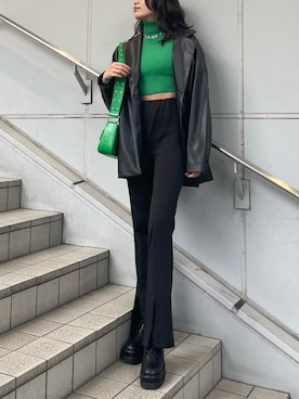 「162センチ」｜AKARIさん（レディース・162cm）の冬コーディネート