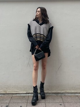 「162センチ」｜AKARIさん（レディース・162cm）の秋コーディネート