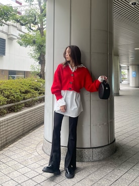 「サークルバッグ」｜AKARIさん（レディース・162cm）の冬コーディネート