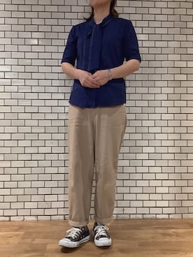 「ボウタイブラウス」｜BRICK HOUSE by Tokyo Shirts 新宿サブナード店さん（レディース・162cm）の夏コーディネート