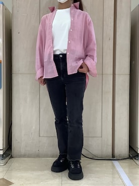 「TOKYO SHIRTS（トウキョウシャツ）のアイテム」を使った、BRICK HOUSE シャツ工房 長崎夢彩都店さん（レディース・158cm）の春コーディネート