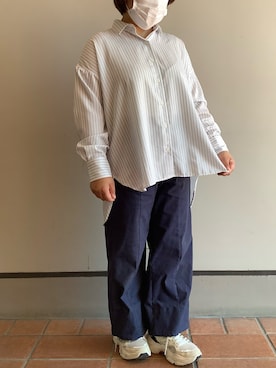 「アイテム（ビジネスシャツ）」を使った、BRICK HOUSE シャツ工房 長崎夢彩都店さん（レディース・145cm）の夏コーディネート