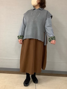 BRICK HOUSE シャツ工房 長崎夢彩都店さん（レディース・145cm）の冬コーディネート