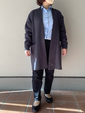 「アイテム（ビジネスシャツ）」を使った、BRICK HOUSE シャツ工房 長崎夢彩都店さん（レディース・145cm）の秋コーディネート