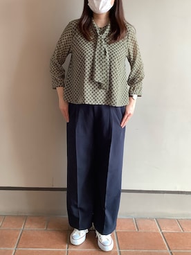 「BRICK HOUSE by TOKYO SHIRT」｜BRICK HOUSE シャツ工房 長崎夢彩都店さん（レディース・162cm）の夏コーディネート