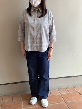 「BRICK HOUSE by TOKYO SHIRT」｜BRICK HOUSE シャツ工房 長崎夢彩都店さん（レディース・162cm）の夏コーディネート
