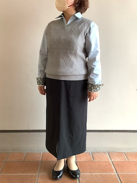 「アイテム（ベスト）」を使った、BRICK HOUSE シャツ工房 長崎夢彩都店さん（レディース・145cm）の秋コーディネート