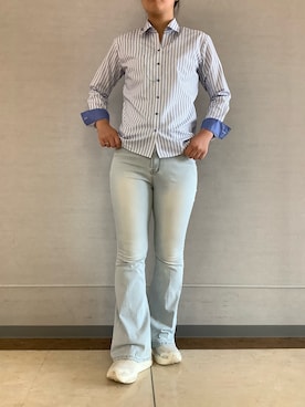 「オフィスカジュアル」｜BRICK HOUSE シャツ工房 長崎夢彩都店さん（レディース・170cm）の夏コーディネート