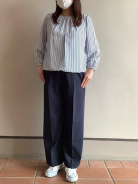「BRICK HOUSE by TOKYO SHIRT」｜BRICK HOUSE シャツ工房 長崎夢彩都店さん（レディース・162cm）の夏コーディネート