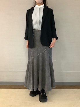 「東京シャツ」｜BRICK HOUSE シャツ工房 長崎夢彩都店さん（レディース・158cm）の春コーディネート