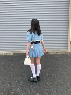 「アメリカン」｜「アイテム（ジャケット/アウター）」を使った、🎀さん（レディース・157cm）の夏コーディネート