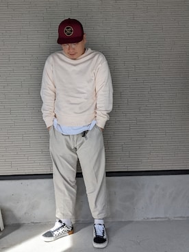 「アイテム（スウェット）」を使った、chibidebu88kgさん（メンズ・168cm・30代）の秋コーディネート