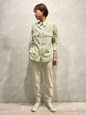 「CONVERSE TOKYO（コンバーストウキョウ）のアイテム（スウェットパンツ）」を使った、SARINAさん（レディース・168cm）の夏コーディネート