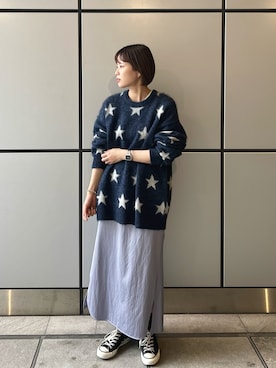 「CONVERSE TOKYO（コンバーストウキョウ）のアイテム」を使った、SARINAさん（レディース・168cm）の秋コーディネート