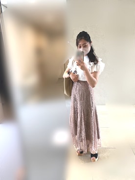 「& chouette（アンドシュエット）のアイテム（トートバッグ）」を使った、ojogrmさん（レディース・156cm）の夏コーディネート