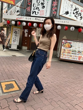 「アイテム（その他トップス、ゴールド系）」を使った、comomo23さん（レディース・162cm）の夏コーディネート