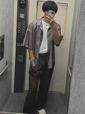 「Adoon plain（アドーンプレーン）のアイテム（アクセサリー）」を使った、やさん（メンズ・176cm）の夏コーディネート