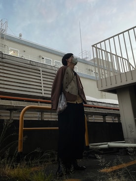 「SHINYAKOZUKA（シンヤコヅカ）のアイテム（バッグ）」を使った、Taikiさん（メンズ・164cm）の秋コーディネート