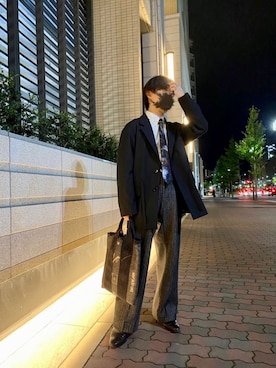 「MONKEY TIME（モンキータイム）のアイテム（テーラードジャケット）」を使った、Taikiさん（メンズ・164cm）の秋コーディネート