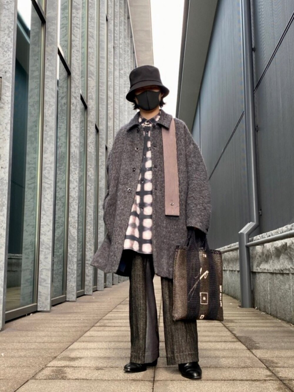 SHINYA KOZUKA ツイード風 ストレートパンツ SHINYA KOZUKA ツイード風 ストレートパンツ