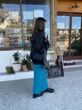 「アイテム（ナイロンジャケット）」を使った、naamisaanさん（レディース・160cm）の冬コーディネート