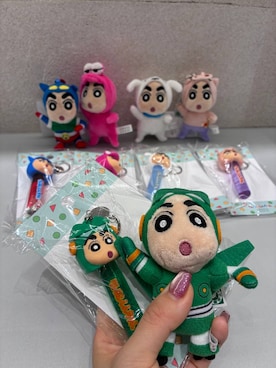 「LOWRYS FARM（ローリーズファーム）の【クレヨンしんちゃん】ぬいキーホルダー 826683/GOODS（キーホルダー、その他）」を使った、f u m iさん（レディース・153cm）の夏コーディネート