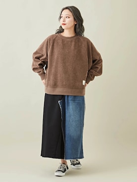 「CUBE SUGAR（キューブシュガー）のアイテム（その他トップス）」を使った、CUBE SUGARさん（レディース・156cm）の冬コーディネート