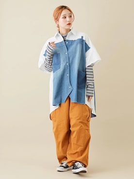 CUBE SUGARさん（レディース・156cm）の秋コーディネート