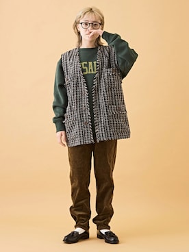 「CUBE SUGAR（キューブシュガー）のアイテム（その他アウター）」を使った、CUBE SUGARさん（レディース・154cm）の秋コーディネート