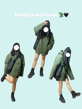 「Lee（リー）のアイテム（ダウンジャケット/コート）」を使った、やなまおさん（レディース・153cm）の冬コーディネート